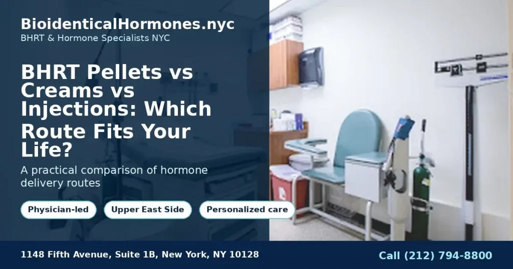 BHRT Pellets vs Creams vs Injections: Which Route Fits Your Life?