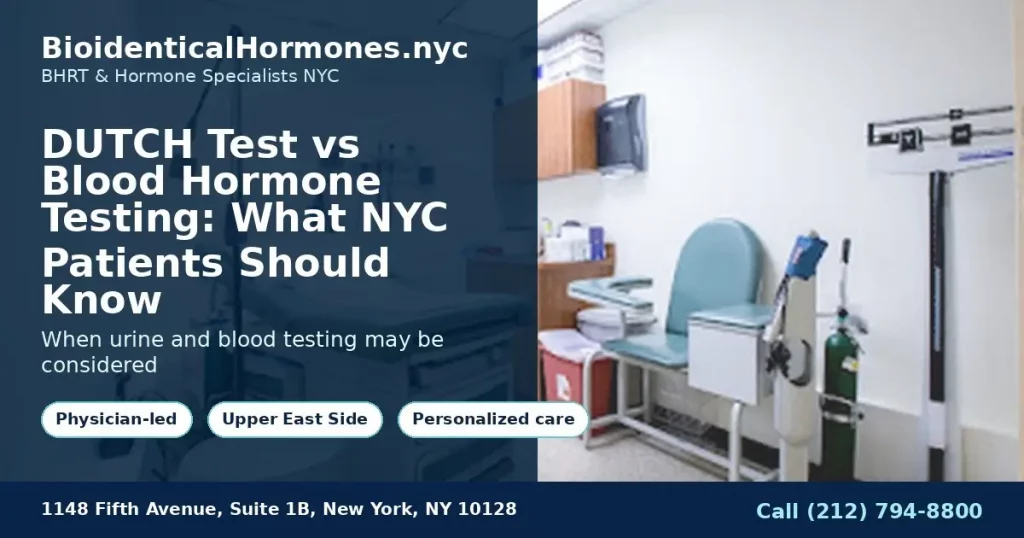 DUTCH Test vs Blood Hormone Testing: What NYC Patients Should Know