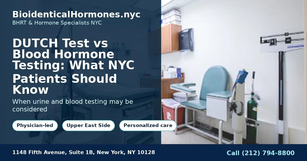 DUTCH Test vs Blood Hormone Testing: What NYC Patients Should Know