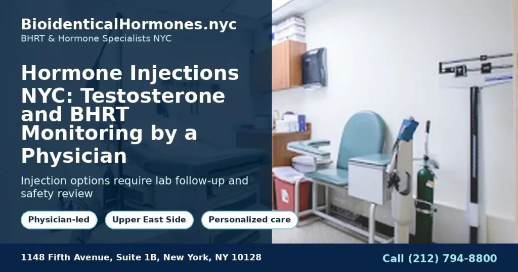 Hormone Injections NYC: Testosterone and BHRT Monitoring by a Physician