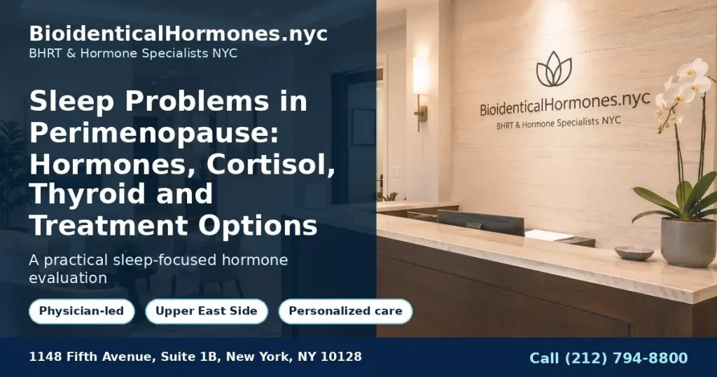 Sleep Problems in Perimenopause: Hormones, Cortisol, Thyroid and Treatment Options